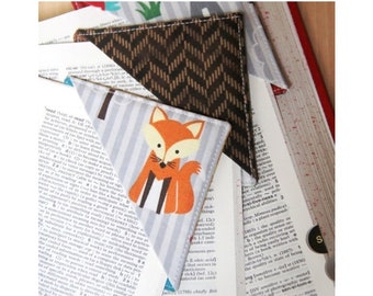 Fabric Corner Bookmark Printable Tutorial