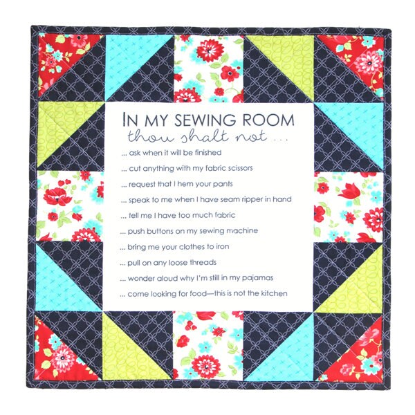 Sewing Room Rules Quilt Pattern with Printed In my Etsy