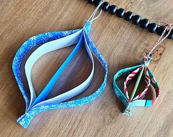 Fabric Drop Ornaments Printable Tutorial