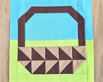 Garden Basket Quilt Block PDF Sewing Pattern