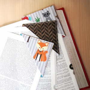 Fabric Corner Bookmark Printable Tutorial