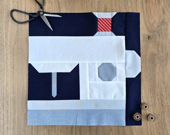 Sewing Machine Quilt Block PDF Sewing Pattern