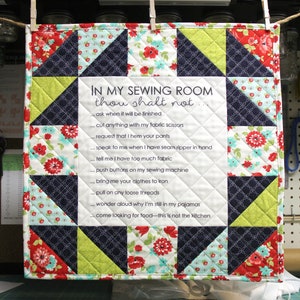 Sewing Room Rules Quilt Pattern and Fabric Panel image 7