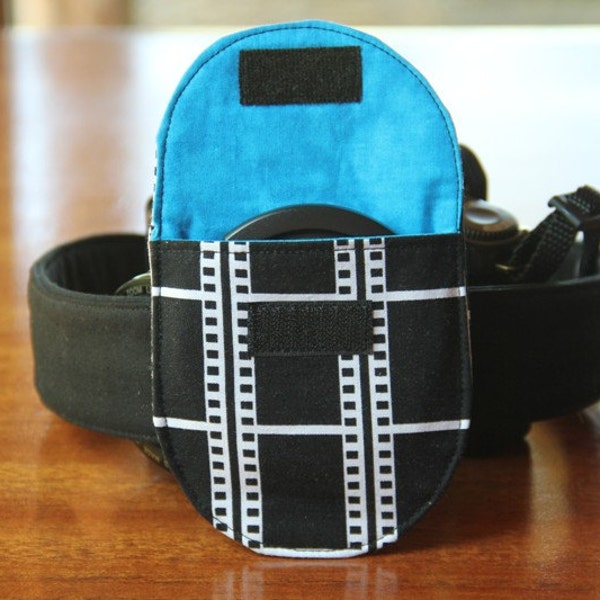 Camera Strap Lens Cap Pocket - holds up to 77mm - Ready to Ship
