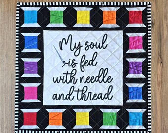 Needle and Thread Quilt Pattern and Fabric Panel