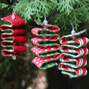 Fabric Ribbon Candy Ornament Printable Tutorial