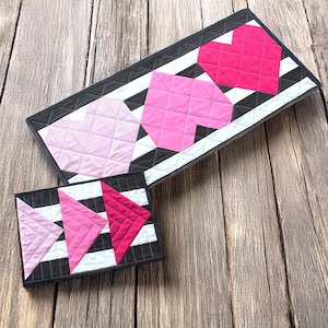 Three Hearts Table Runner PDF Sewing Pattern