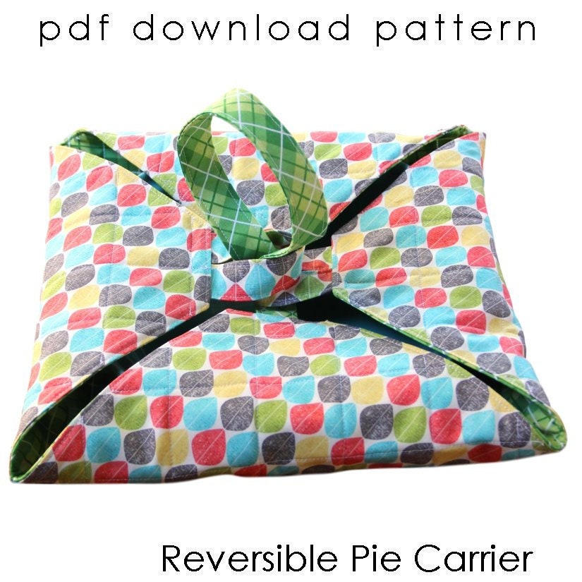 Reversible Pie Carrier Sewing Pattern PDF download Etsy