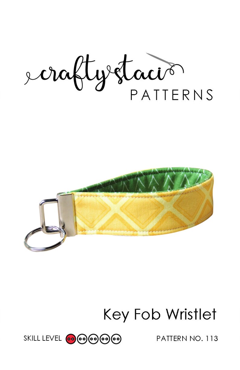 Key Fob Wristlet Sewing Pattern PDF Download Etsy