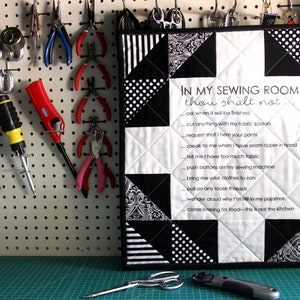 Sewing Room Rules Quilt Pattern and Fabric Panel image 6