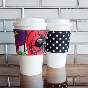 Reversible Coffee Cozy Sewing Pattern PDF download image 3