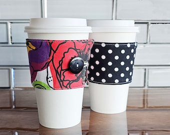 Reversible Coffee Cozy PDF Sewing Pattern