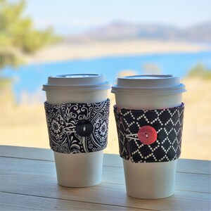 Reversible Coffee Cozy Sewing Pattern PDF download image 4