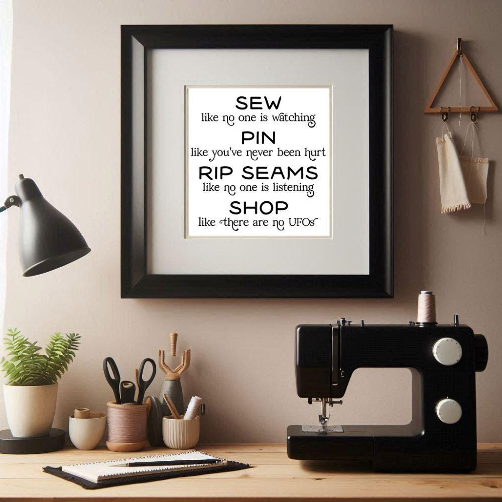Pin Rip The Pat Sew, Pin, Rip, Shop Printed Fabric Panel - Etsy