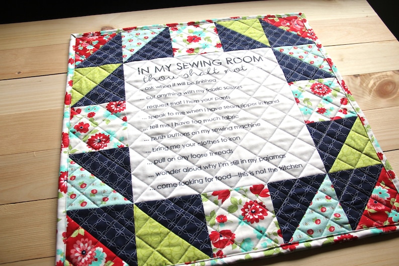 Sewing Room Rules Quilt Pattern and Fabric Panel image 10