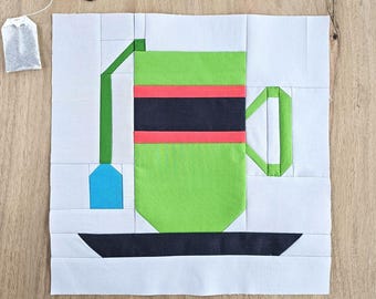Cup of Tea Quilt Block PDF Sewing Pattern