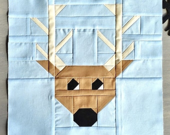 Reindeer Quilt Block Printable Tutorial