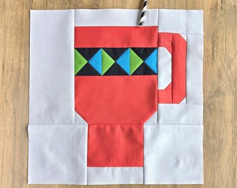 Water Sipper Quilt Block PDF Sewing Pattern