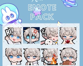 Xavier | Love and Deepspace | Ready to Use Cute Chibi Emotes Pack for Discord/Youtube/Twitch