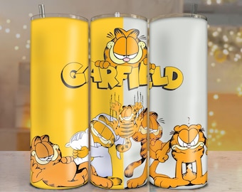 Envoltura para vaso con diseño de gato de dibujos animados de 20 oz, envoltura PNG, archivo digital