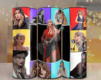 Envoltura para vaso de cantante pop de 20 oz, envoltura PNG, envoltura de archivo digital