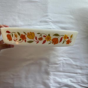 Arcopal Vintage Milk Glass Baking Dish