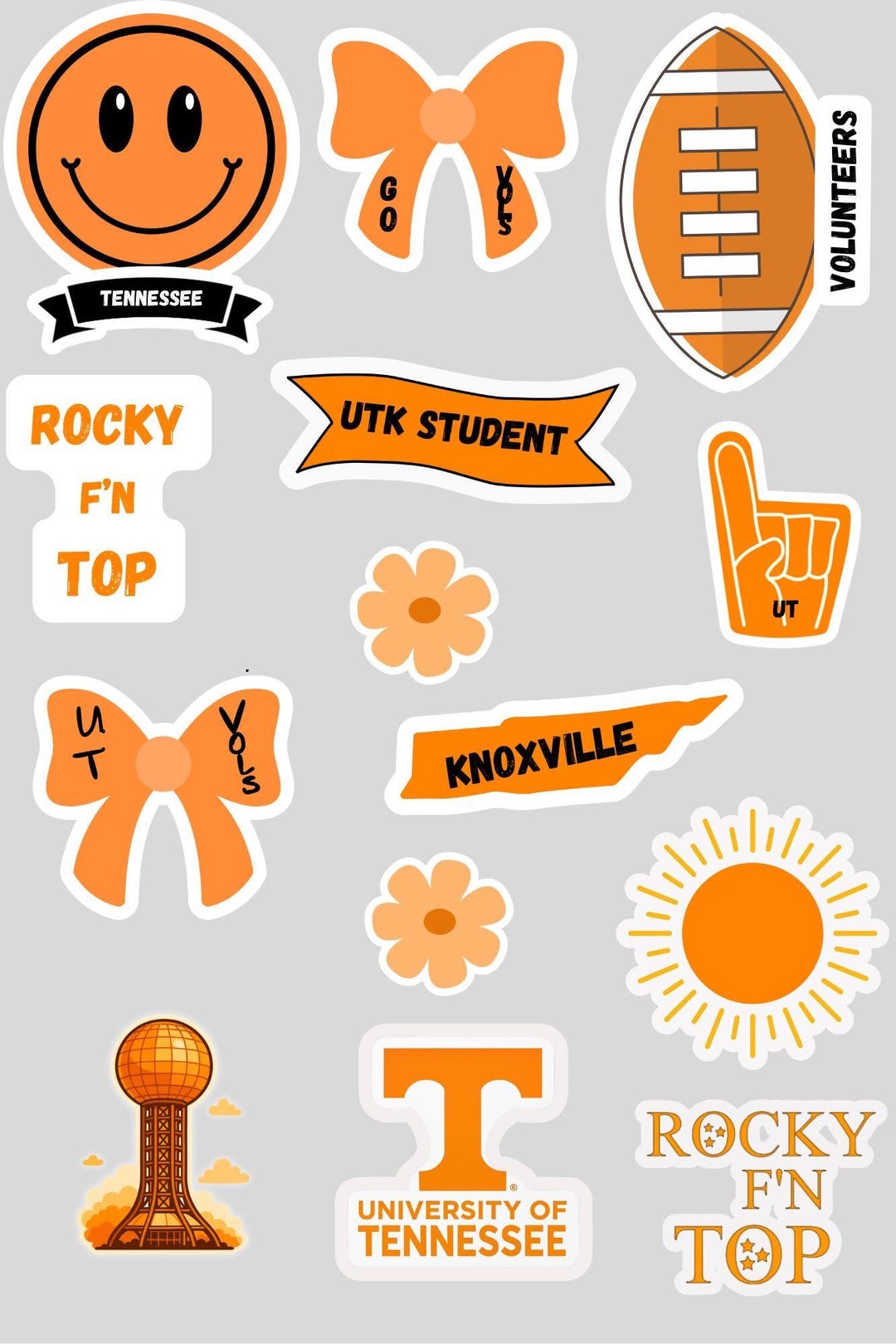 Tn Sticker University of TN, VOLS - Sticker Pack Download (14 Pcs) - Etsy