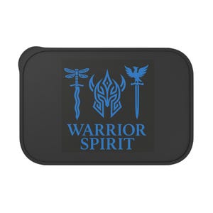 Bento Box, Warrior Spirit Lunch Container, Japanese Style Lunch Box, Eco-Friendly Meal Prep Kit, Reusable Lunchbox with Utensils