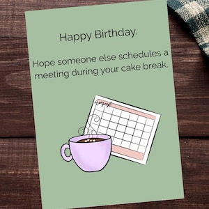 Funny Birthday Card Printable Sarcastic Digital Download for Friends or Adults
