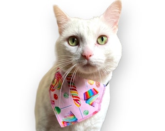 Sugar Plum Cat Bandana (slides onto cat's existing collar)