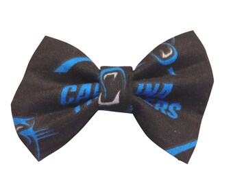 Carolina Panthers Blue and Black Dog Bow Tie