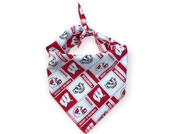 wisconsin badger dog bandana