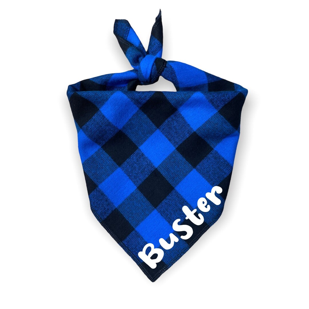 Slate Blue Dog Bandana standard Tieon Bandana Personalized Dog