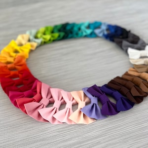 Solid Color Bow Ties for Dogs + Cats (Over the Collar Pet Bow Ties: slides onto any pet&#39;s existing collar) Plain Bow Tie for Cats and Dogs