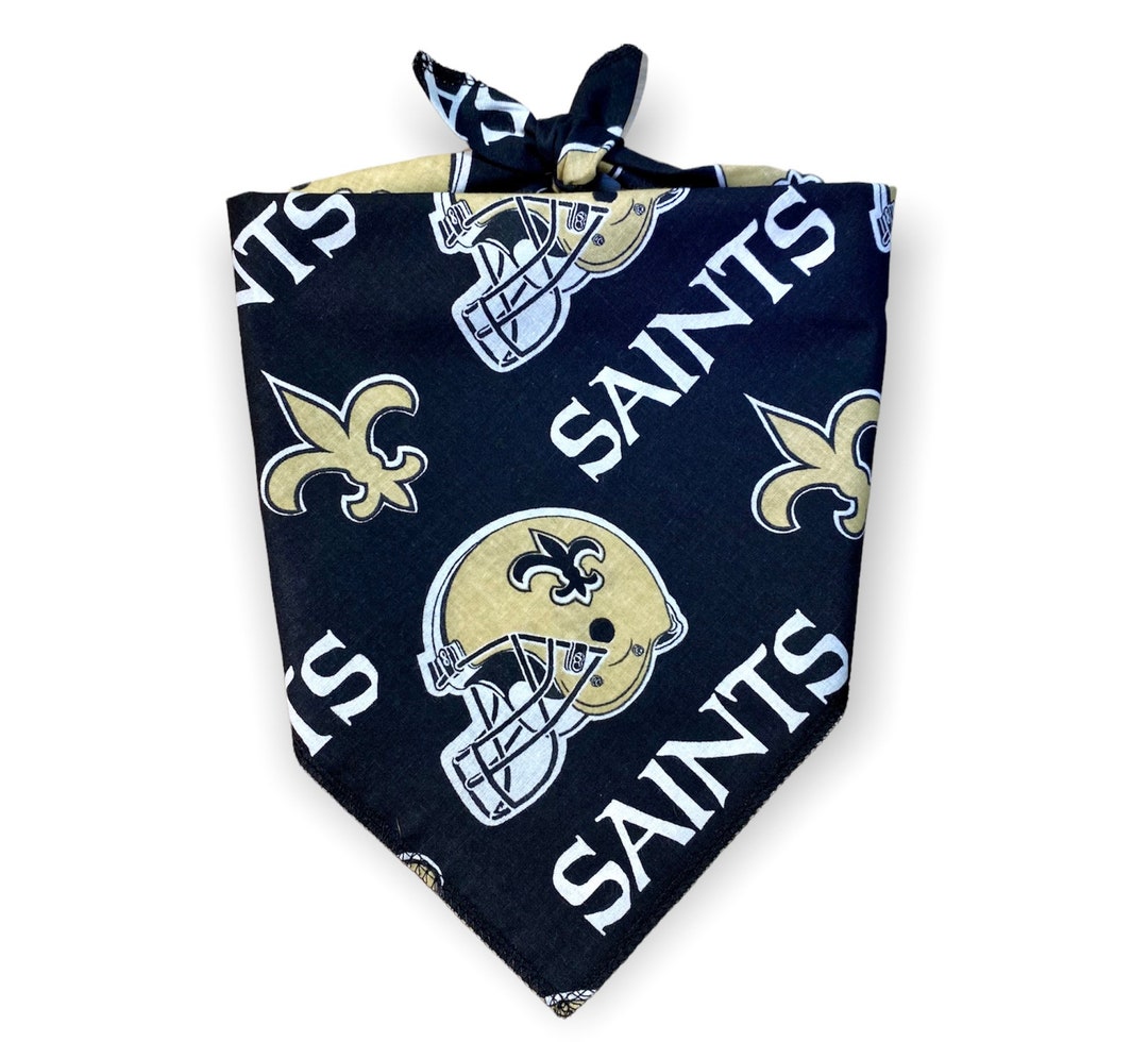 New Orleans Saints Dog Bandana standard Tieon Bandana With