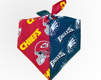 NFL House Divided Dog Bandana (standard tie-on bandana) with Vinyl personalization option