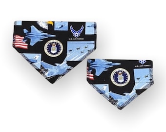 US Air Force Cat Bandana (slides onto cat's existing collar)