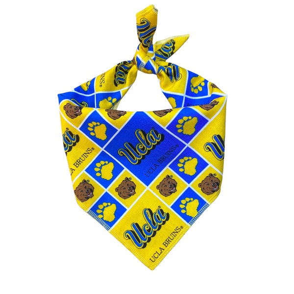 UCLA Bruins Dog Bandana (standard tie-on bandana) with Personalization option in Vinyl