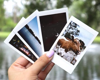 Benutzerdefinierte Fotos | Instax Fujifilm Minifilm | Fotodrucke | Digitale Bilder | Personalisierte Foto | Sofortbild | Weiße Folie