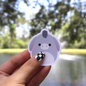 Jason | Squishmallow Sticker | Grey Donkey Sticker | Waterproof Sticker | Water Bottle Sticker | Laptop Sticker | Cute Donkey Sticker