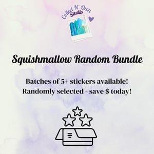 Squishmallow Random Bundle | Squishmallow Stickers | Waterproof Stickers | Water Bottle Stickers |  Laptop Stickers | Cute Stickers