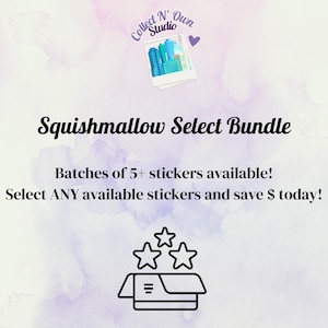 Squishmallow-Auswahl-Bundle | Squishmallow Aufkleber | Wasserfeste Aufkleber | Wasserflasche Aufkleber |  Laptop Aufkleber | Niedliche Sticker