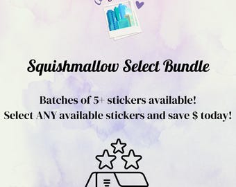 Paquete de Squishmallow Select / Pegatinas de Squishmallow / Pegatinas impermeables / Pegatinas para botellas de agua / Pegatinas para portátiles / Pegatinas bonitas