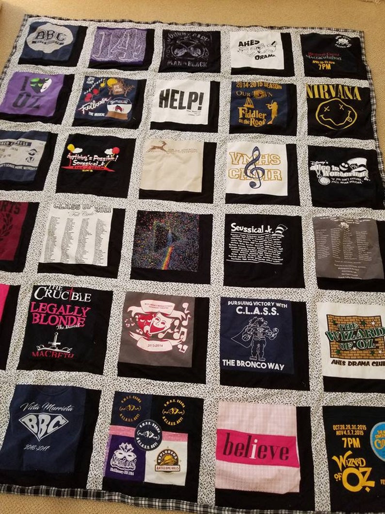 Made to Order Custom T-shirt Quilt 80 x 96