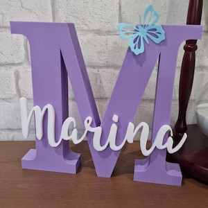 Letra decorativa con nombre (20cm altura)