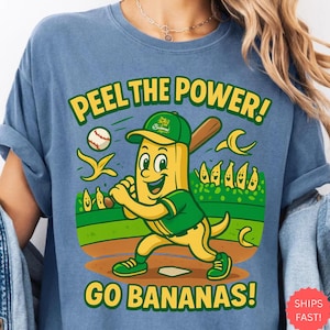 レトロサバンナベースボールTシャツ、ヴィンテージソフトTシャツ、ユニセックスコンフォートカラーシャツ、バナナファンギフト、サマースポーツトップ