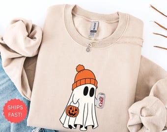 Halloween Diet Coke Ghost Sweatshirt, Diet Coke Ghost Pullover, lustiges Skelett Diet Coke Sweatshirt, Diet Coke Shirt, Diet Coke Lover Shirt