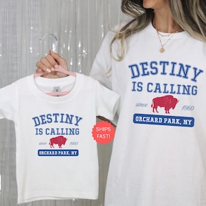 Camiseta &quot;El destino te llama&quot; de Buffalo, ropa familiar para el día del partido de fútbol americano de Buffalo, camiseta infantil de Buffalo, camiseta &quot;Mafia&quot; de los playoffs de Buffalo, 716 Buffalo Fan
