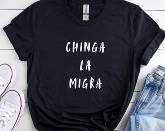 Maglietta Chinga La Migra, Maglietta anti ICE, Maglietta abolisci ICE, Anti deportazioni, Diritti umani, Orgoglio messicano, Libertà, Giustizia sociale, Protesta contro l'ICE
