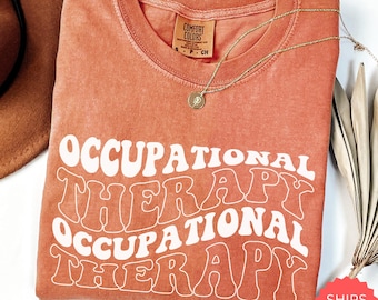Shirt ergotherapie Comfort Colors®, ergotherapeut cadeau, waardering OT-leraar, shirt speciaal onderwijs, autismebewustzijn